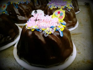Easter Decorated Chocolate Cream Pound Cake