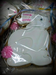 Large Easter Cookie - Royal Iced and Individually Bagged - Side Bunny