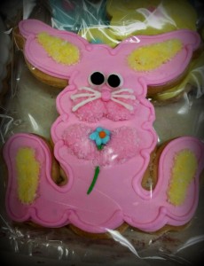 Large Easter Cookie - Royal Iced and Individually Bagged - Facing Bunny