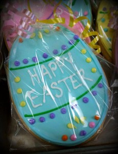 Large Easter Cookie - Egg - Royal Iced and Individually Bagged